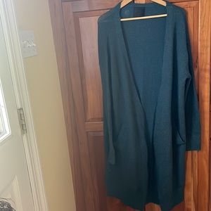 NWOT Women’s Just Female purchased at FP cozy duster cardigan in sea green, szS